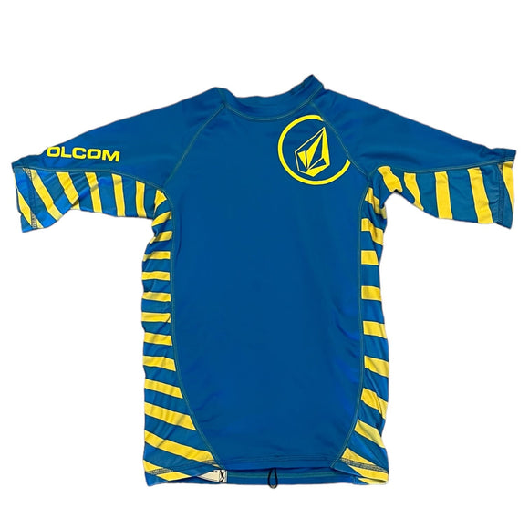 Volcom Blue Rash Guard Anti-UV Ultraviolet Protection Shirt Size Medium