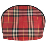 Red Burberry Nova Check Travel Cosmetic Pouch