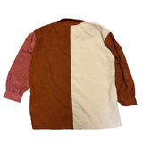 Zaful Corduroy Color Block Long Sleeve Shirt Size Medium