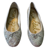 Sam Edelman Girls Silver Glitter Felicia Ballet Flats Size 4