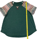 Bloomchic-Plus-Size-Short-Sleeve-Green-Striped-Shirt-length