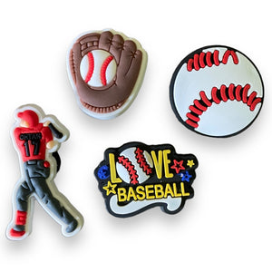 4 Baseball Shoe Charms Decorations