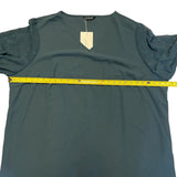 Bloomchic V Neck Pullover Texture Polka Dot Sleeve Shirt Size 22/24