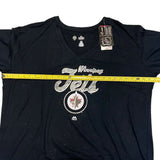 Winnipeg Jets NHL Majestic Fan Fashion V Neck Blue Shirt Size 2X