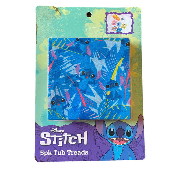 Disney Stitch 5 Pack Bathtub Shower Treads Anti Slip NEW