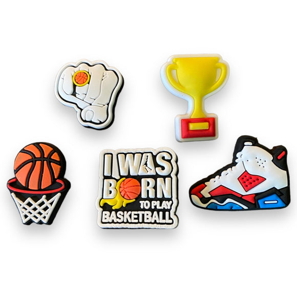 5 Basketball Shoe Charms Decorations