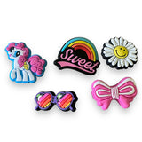 5 Pony Rainbow Sunglasses Shoe Charms