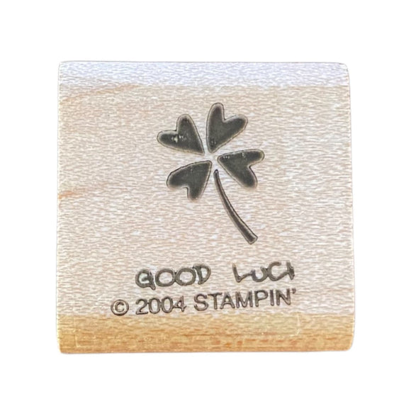 Stampin' Up! 2004 Good Luck 4 Leaf Clover Mini Rubber Stamp