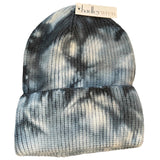 hadley-wren-black-blue-tie-dye-knit-stretch-beanie-one-size-front