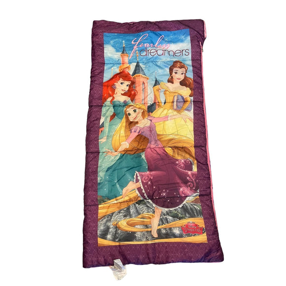 Disney Princess Purple EUC Camping Sleeping Bag With Bag