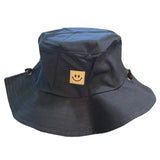 Blue Smile Happy Face Bucket Sun Hat One Size