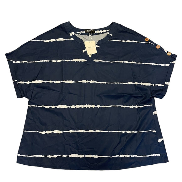 Bloomchic Blue & White Striped Shirt Size 18/20