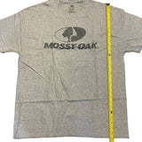 Mossy Oak Gray Print Cotton Short Sleeve T-Shirt X-Large