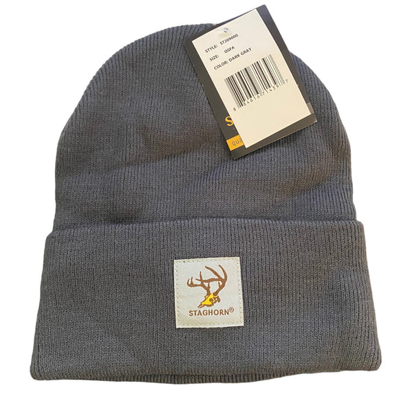Staghorn Unisex Gray Beanie One Size NEW