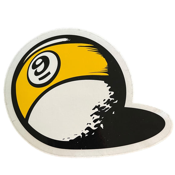 Sector 9 Vintage Large Yellow Cue Ball Sticker