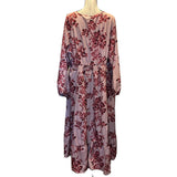 Bloomchic Pink Floral Long Sleeve Maxi Dress Plus Size 22/24