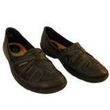 Black Clarks Artisan Leather Slip On Shoes 21605881 Size 7.5