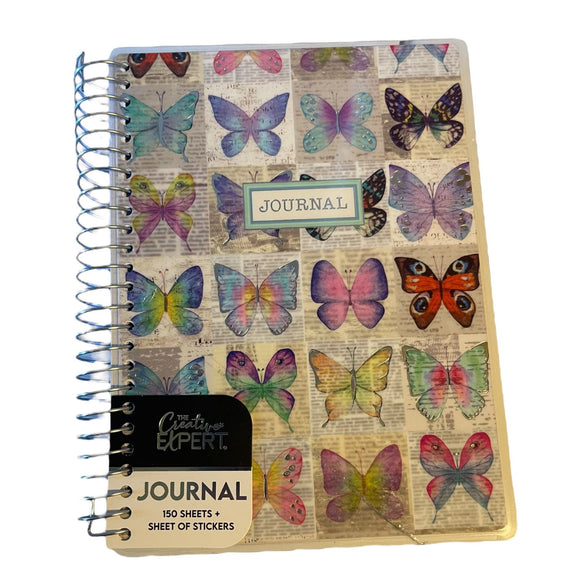 The Creative Expert Butterfly Journal With Sticker Sheet