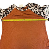 Bloomchic Long Sleeve Solid Animal Print Shirt Size 14/16