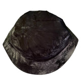 Black Gray Cotton Tie Dye Reversible Bucket Hat OS