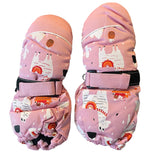 Llama Pink Girl Toddler Winter Cold Mittens One Size NWOT
