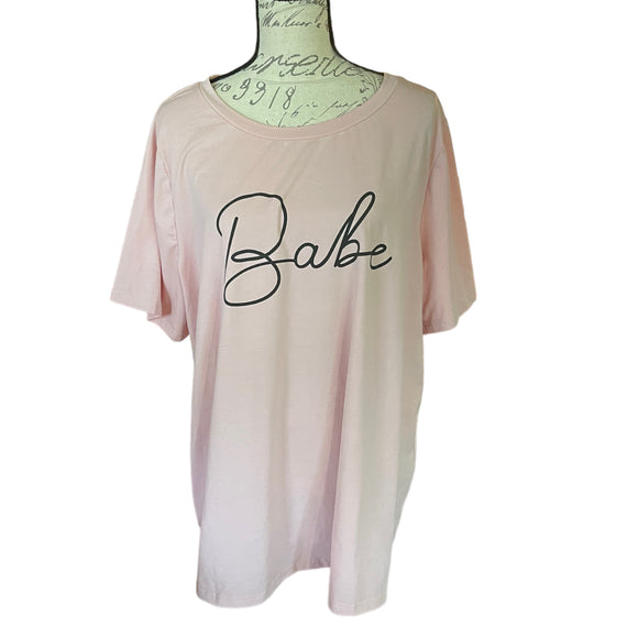 Bloomchic Plus Size Pink Babe Shirt Size 18/20
