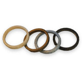 Women's Silicon Weddings Rings Set Of 4 Size 6