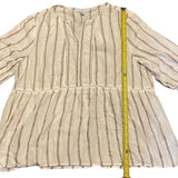 Fever Striped Babydoll Long Sleeve Tunic Size X-Large