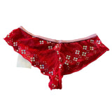 Planet Lingerie Red Sparkle Cheeky Underwear Size Medium