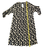 NWT Floral Long Sleeve Midi V Neck Dress Size 28