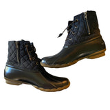 Sperry Black Waterproof Winter Rubber Boots Size 10