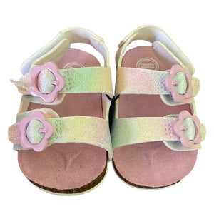 New Glitter Rainbow Strappy Sandals Size 2