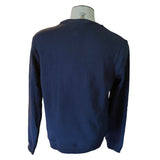 Eddie Bauer Blue Lined Crew Neck Sweater Size Medium