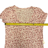 Caslon White Pink Cotton Blend Shirt Size XXS