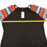 Bloomchic Plus Size Black Shirt Striped Shirt Size 30