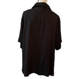 Bloomchic Black Button Tie Front Blouse Shirt Size 18/20