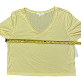 BP Yellow V Neck Cotton Blend Shirt Size Medium NEW