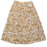 Midnight Sky Animal Print Linen Blend Long Skirt X-Large NEW