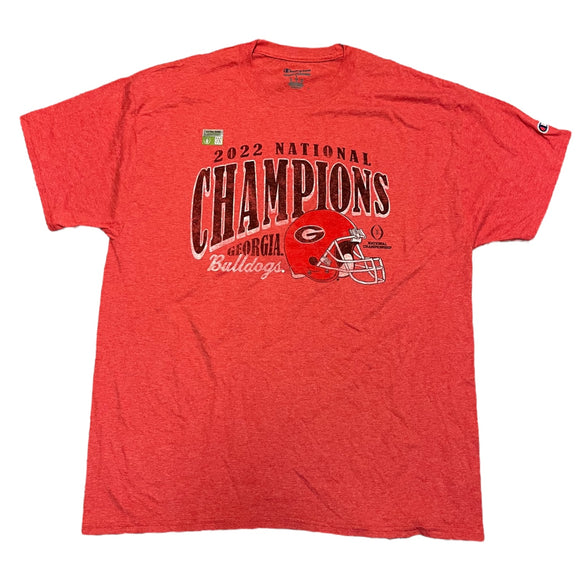 Champion Georgia Bulldogs 2022 Champions Red Shirt Size Large