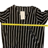 Bloomchic Black White Striped Long Sleeve Shirt Plus Size 14-16