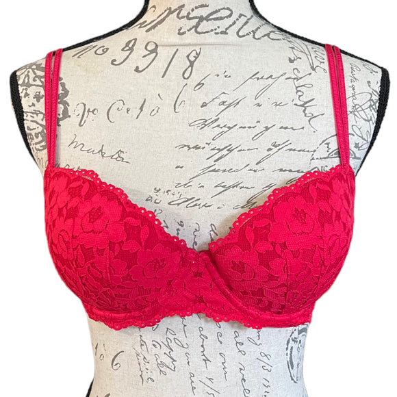 Victoria's Secret PINK Red Date Push Up Size 32DD