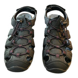 Khombu Comfort Ashley Grayish/Black Strappy Sandal Size 8M