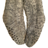 Sherpa Gray Knit Sherpa Non Slip Socks One Size