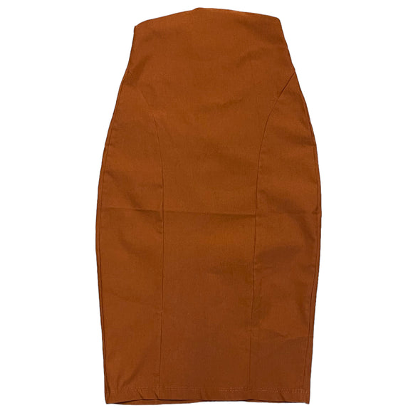 Fashion Nova Camel Brown High Waisted Pencil Skirt Size Medium