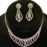 Diamond Necklace Dangle Earrings Wedding NEW