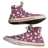 Converse Pink High Top Valentine Heart Conversations Sneakers Size 4