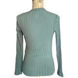 A New Day Green Ribbed Long Sleeve Shirt X-Small