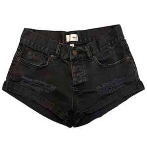 Amuse Society Black Denim Jean Shorts Size 24"