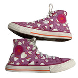 Converse Pink High Top Valentine Heart Conversations Sneakers Size 4