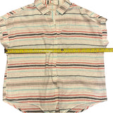 Weatherproof Vintage Linen Tie Front Striped Shirt Size Small